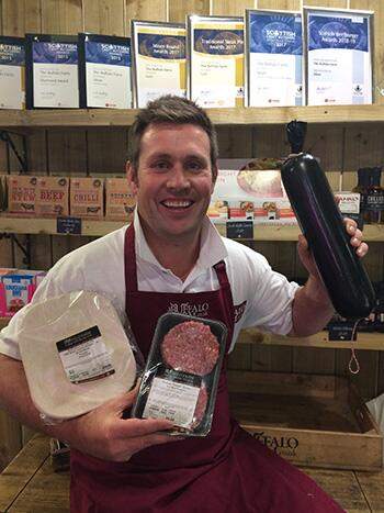 Steve Mitchell of Buffalo Farm with Great Taste Award Products